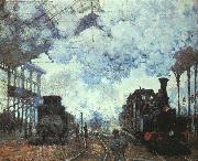 Claude Monet Arrival at St Lazare Station Spain oil painting artist